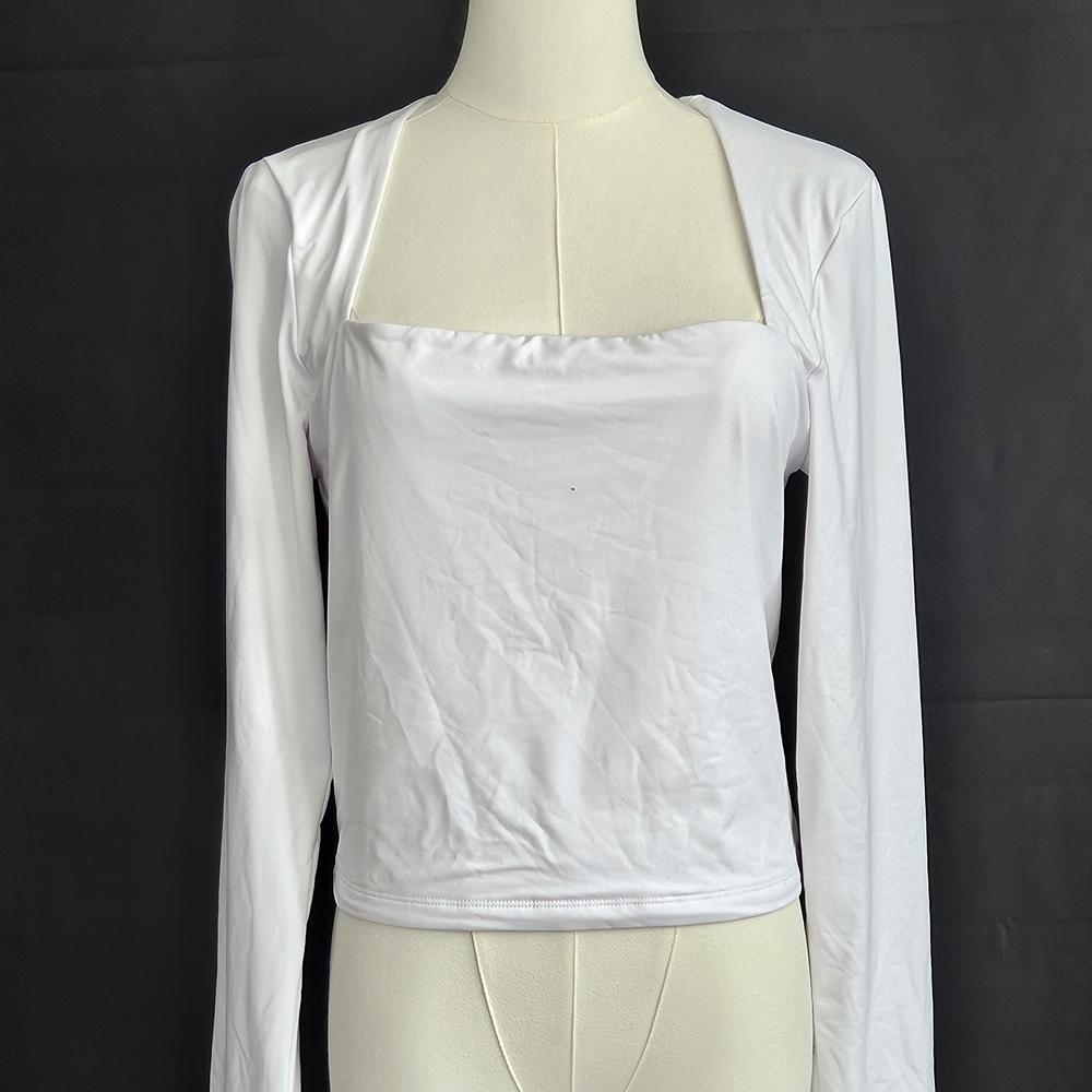 ReoRia Classic White Long Sleeve Top